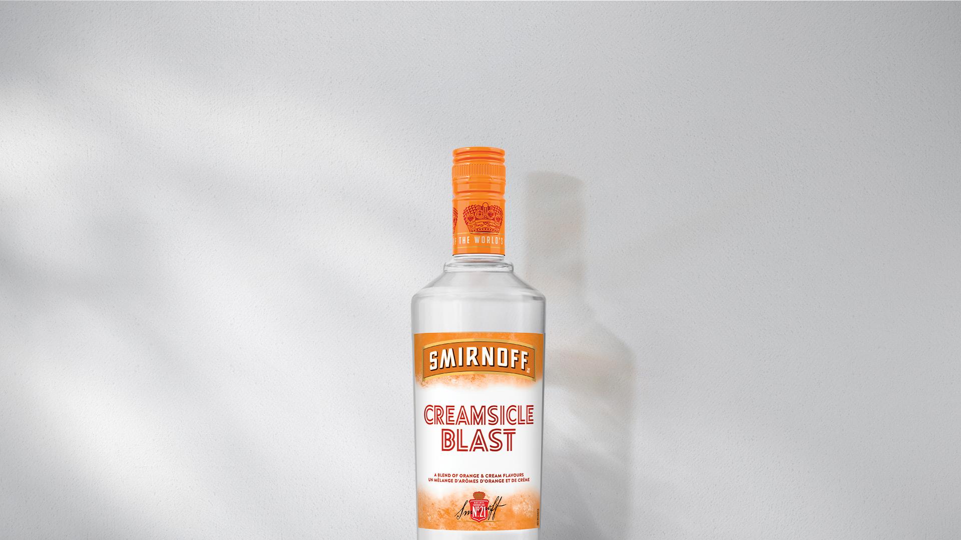 Smirnoff Creamsicle Blast on grey background CA