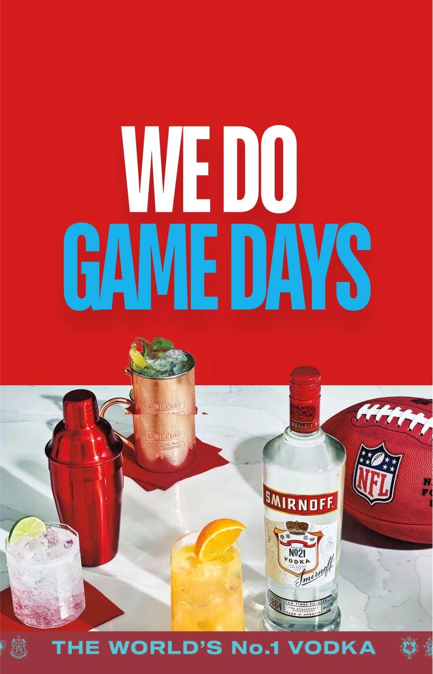 Promotion image for Smirnoff We Do Game Days Sweeps campaign