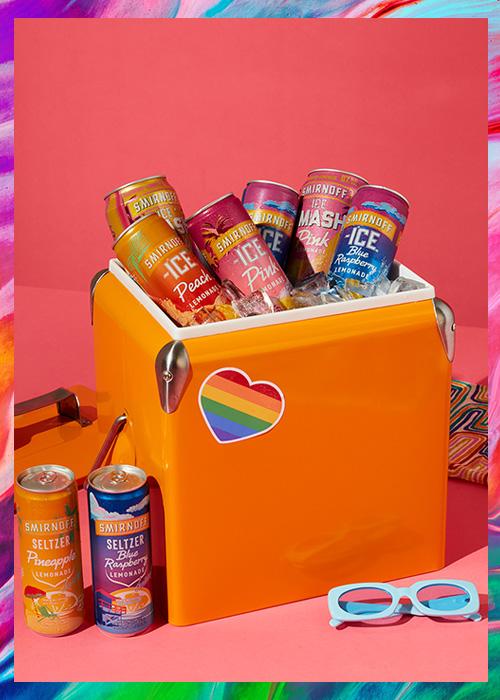 Lifestyle image of Smirnoff Ice and Smirnoff Seltzers in party cooler.