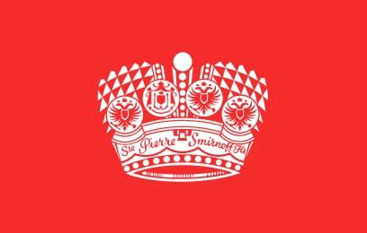 Crown on red background