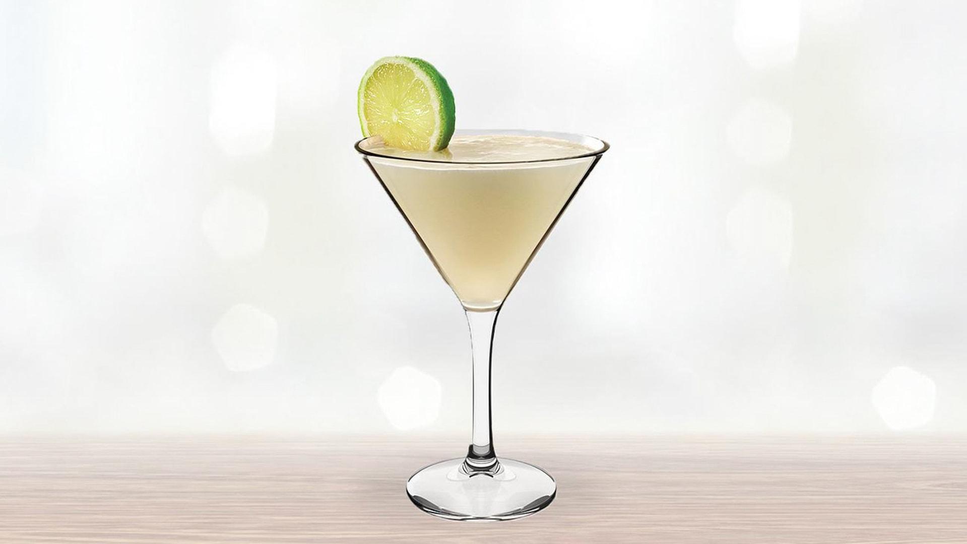Pineapple Martini on plain background