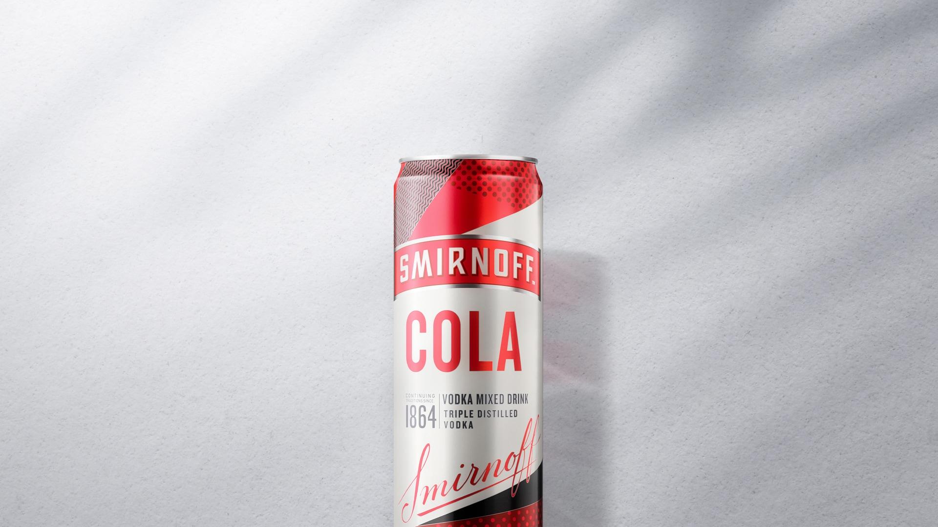 Vodka and Cola on a gray background