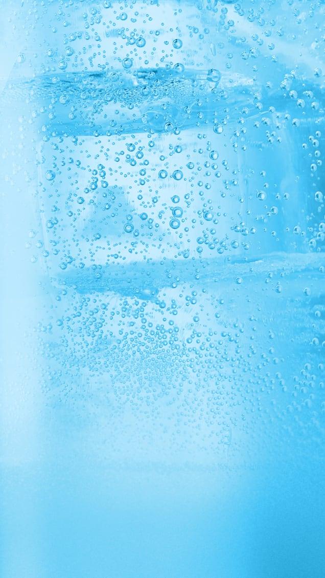Bubbles in blue liquid