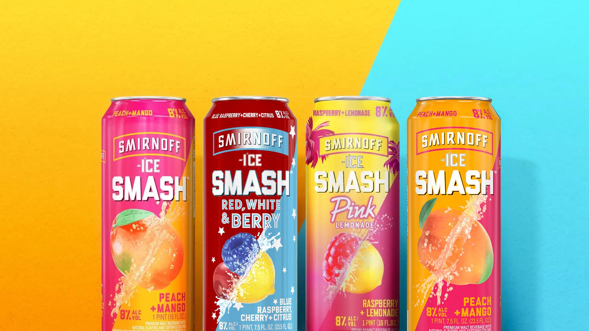 4x Smirnoff Smash Flavors 