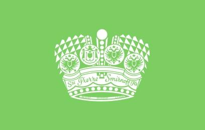 Crown on green background